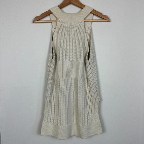 MOVING SALE: All Saints Ribbed Pullover Tank Top High-Low Cream Small - Picture 3 of 7